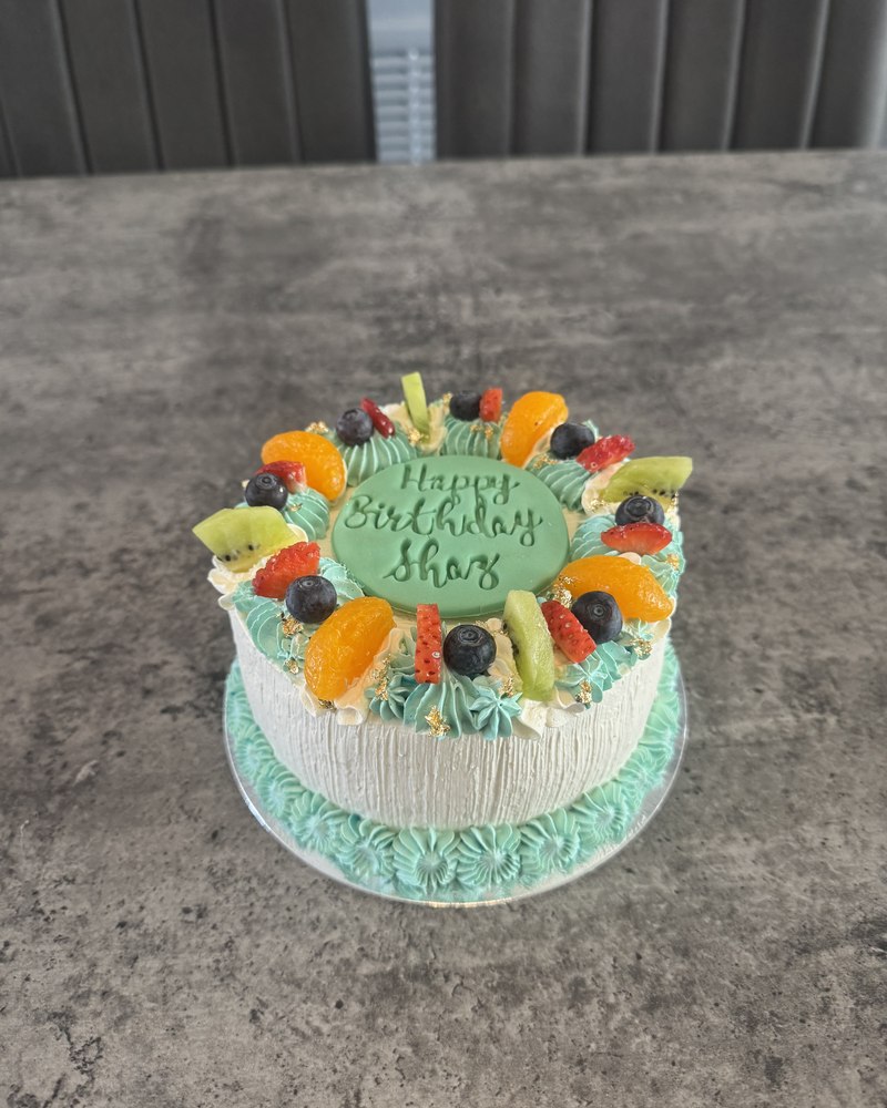 Fresh fruit birthday cake for Shaz
