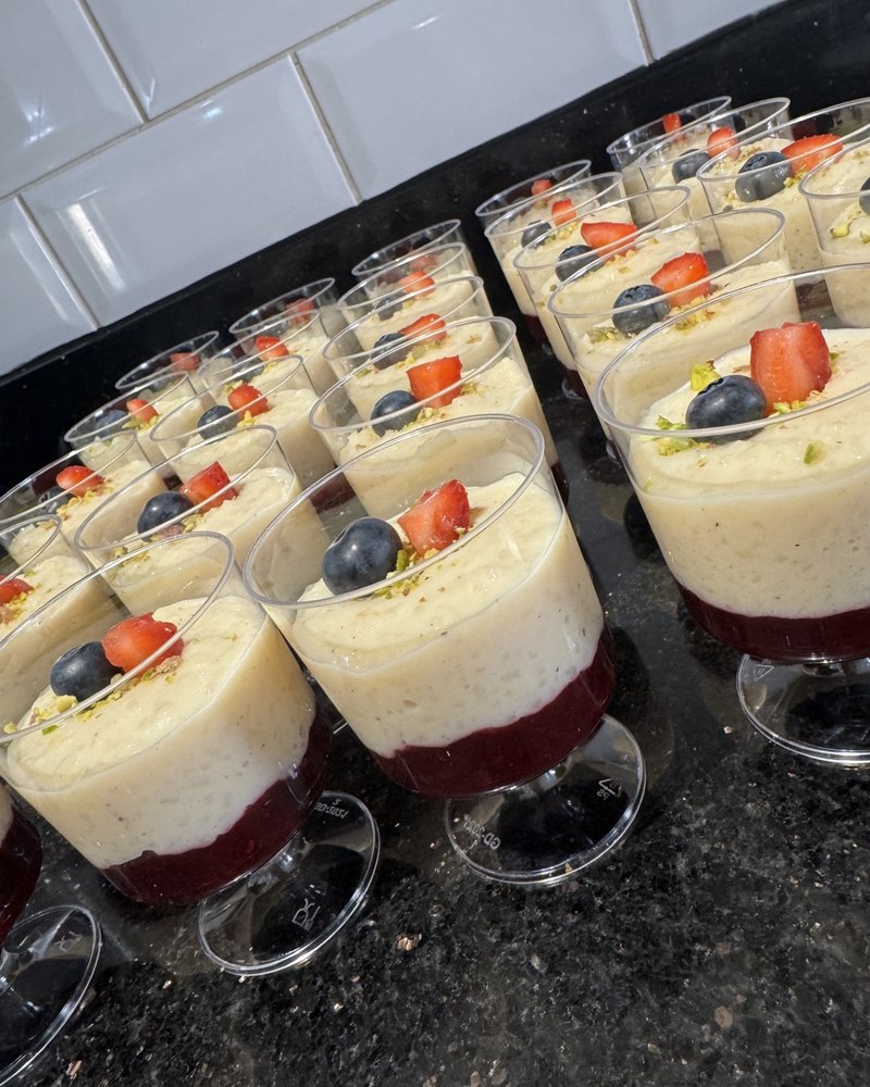 Berry trifle shot glasses